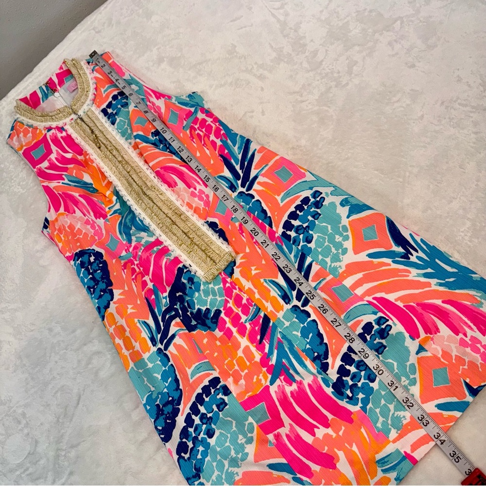 NWT $198 Lilly Pulitzer ALEXA Multi Goombay Smashed Shift Dress Womans Sz 2 New - Picture 9 of 11